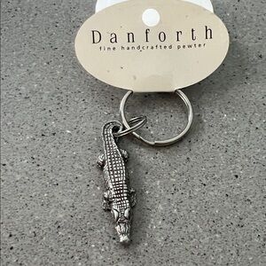 Pewter Crocodile Keychain